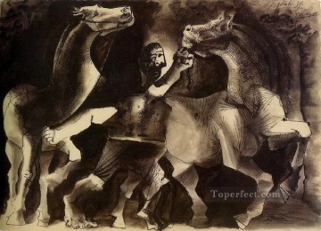 Chevaux et personnage 1939 Cubismo Pinturas al óleo